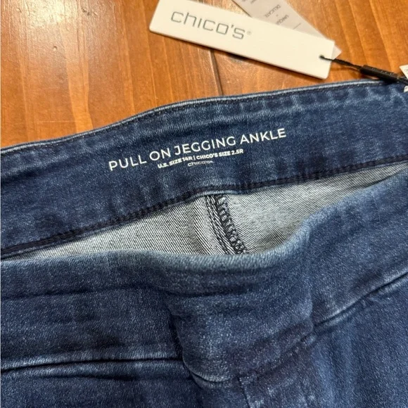 NWT Chico’s Embroidered Blue Jeans